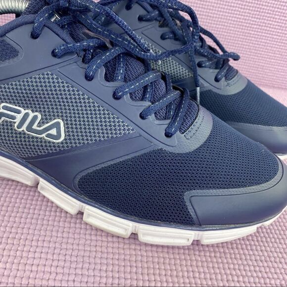 Fila Memory Foam Steelsprint Running Shoes Navy Blue 10.5 1RM00103-420 - Picture 5 of 10